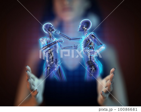 Boxing men on hologram Boxing men on hologram 10086681