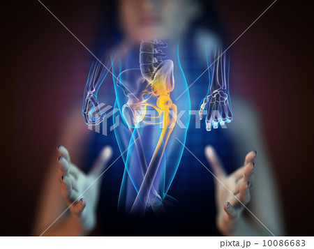 human radiography scan on hologram 10086683