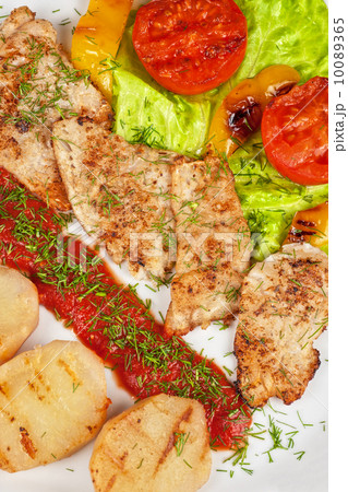 Tasty fish pike perch fillet 10089365