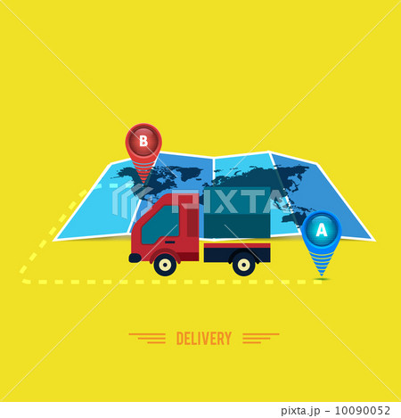 Delivery service 24 hours . Cargo truck symbol 10090052