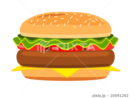 Cartoon hamburger 10091262
