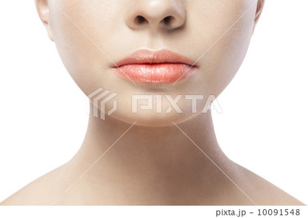 closeup portrait of young woman with beautiful lips closeup portrait of young woman with beautiful lips 10091548