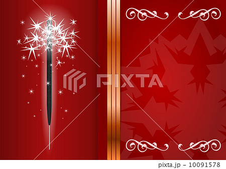 Bengal light on red background with copy space for your text 10091578