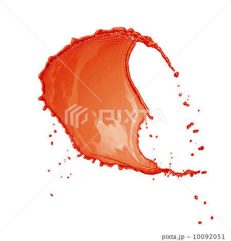 orange water splash isolated on white 10092051