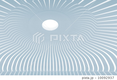 Abstract architecture 3d interior with light stripes pattern and 10092937
