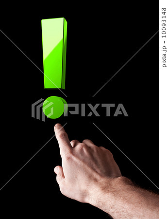 Man's hand showing finger isolated on black background Man's hand showing finger isolated on black background 10093148