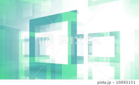 Abstract technology background with green square frames 10093151