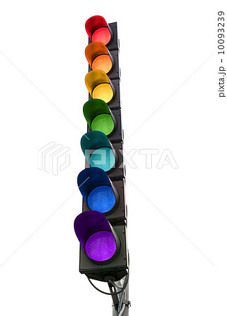 Red traffic light isolated on white 10093239