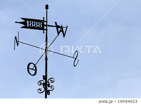 Vintage weather vane above blue sky. Old part of Tallinn, Estonia Vintage weather vane above blue sky. Old part of Tallinn, Estonia 10094033