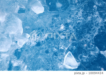 Abstract blue closeup ice texture from frozen pool 10094434