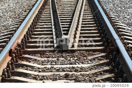 Modern railroad perspective. Industrial transportation background Modern railroad perspective. Industrial transportation background 10095029