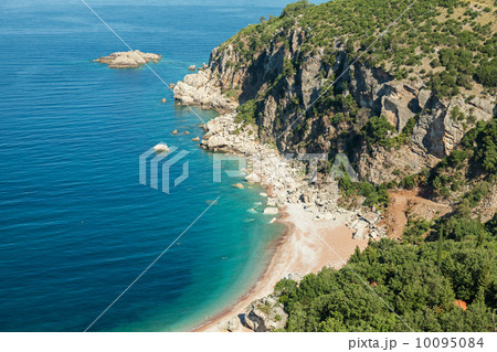 Montenegro. Wild beach on Adriatic Sea coast 10095084