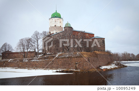 Vyborg Castle in winter season. 10095249