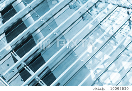 Modern interior abstract fragment with stairs made of glass Modern interior abstract fragment with stairs made of glass 10095630