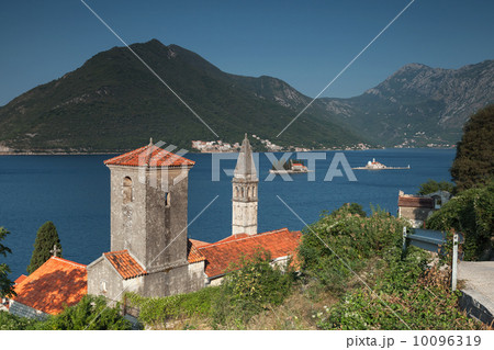 Bay of Kotor, Montenegro. Ancient Churches in Perast town 10096319