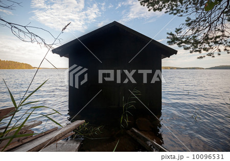 Dark danger abandoned house on the coast 10096531