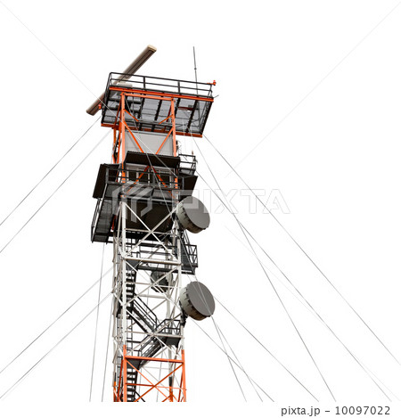 Electronic listening post isolated on white 10097022