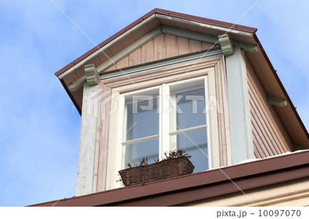 Attic window in old part of Tallinn, Estonia 10097070