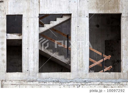 Abstract background with concrete wall and staircase of modern b 10097292