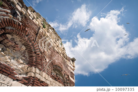 Old stone church walls Old stone church walls 10097335