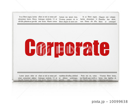 Finance concept: newspaper headline Corporate 10099638
