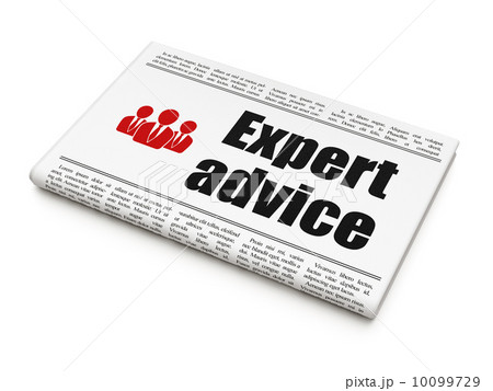 Law concept: newspaper with Expert Advice and Business People 10099729