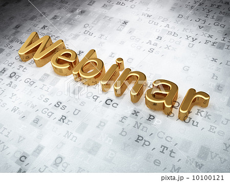 Education concept: Golden Webinar on digital background Education concept: Golden Webinar on digital background 10100121