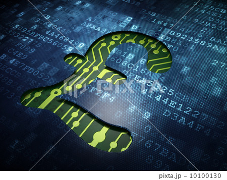 Currency concept: Pound on digital screen background 10100130