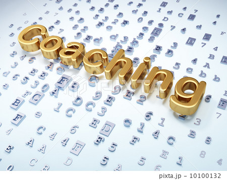 Education concept: Golden Coaching on digital background 10100132