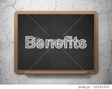 Business concept: Benefits on chalkboard background Business concept: Benefits on chalkboard background 10101450
