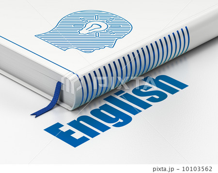 Education concept: book Head With Light Bulb, English on white background Education concept: book Head With Light Bulb, English on white background 10103562