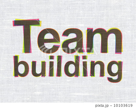 Finance concept: Team Building on fabric texture background 10103619