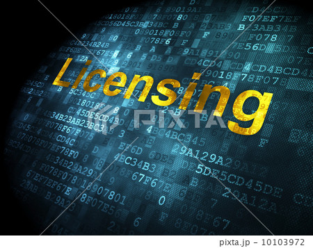 Law concept: Licensing on digital background Law concept: Licensing on digital background 10103972