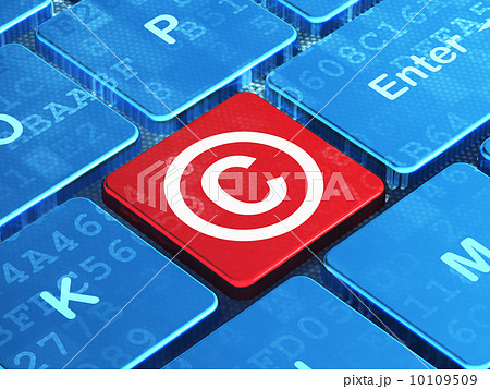 Law concept: Copyright on computer keyboard background 10109509