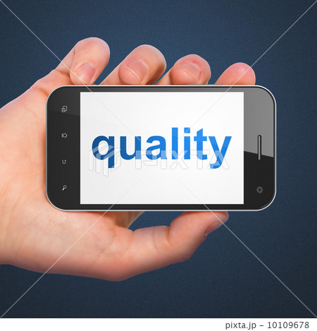 Marketing concept: Quality on smartphone Marketing concept: Quality on smartphone 10109678