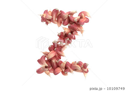 Garlic letter Z on white background 10109749