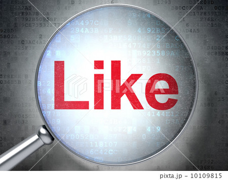 Social network concept: Like with optical glass 10109815