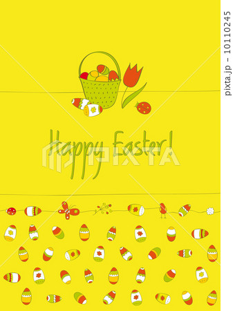 yellow background with Easter eggs yellow background with Easter eggs 10110245