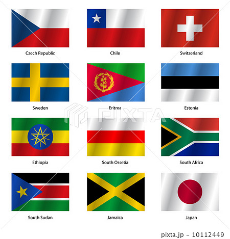 Set Flags of world sovereign states. Vector illustration. Set Flags of world sovereign states. Vector illustration. 10112449