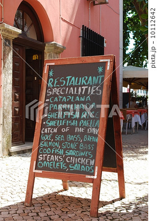 Restaurant chalkboard menu 10112642