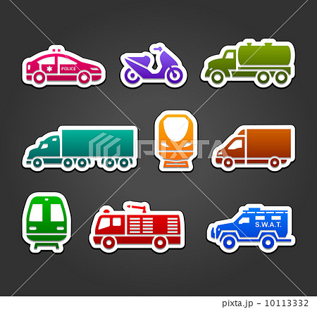 Set of stickers, transport color symbols 10113332