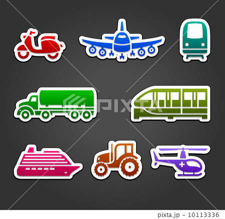 Set of sticky stickers, transport color symbols 10113336