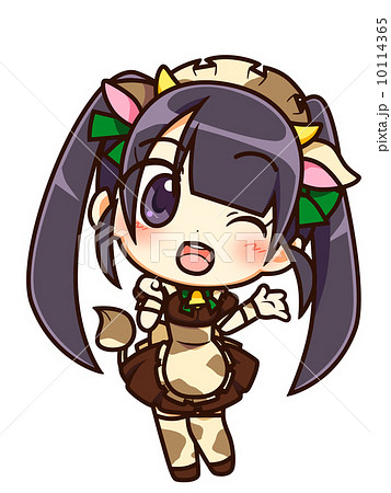 牛柄メイドさんツインテール_ブラウンver 牛柄メイドさんツインテール_ブラウンver 10114365