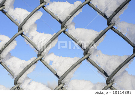雪とフェンス 10114895