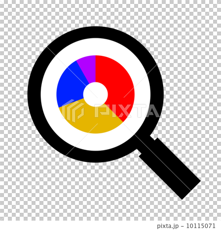 Pie chart in the magnifying glass 10115071