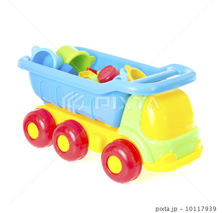 Children's Toy Machine and Pyramid Isolated on White 10117939