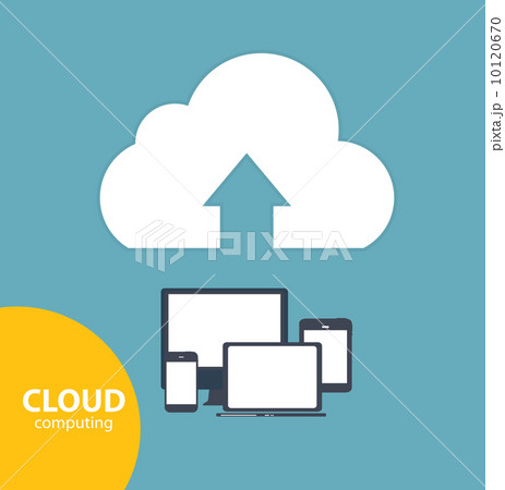 Cloud Computing Concept on Different Electronic Devices. Vector Cloud Computing Concept on Different Electronic Devices. Vector 10120670