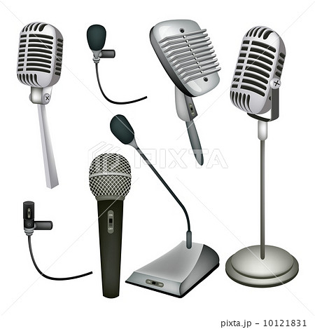 A Set of Microphone on White Background 10121831