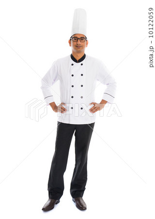 indian male chef isolated on white background 10122059
