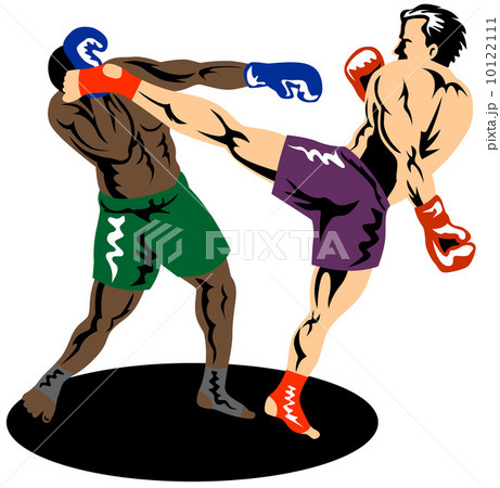 Kickboxer Side Kickのイラスト素材